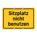 Sitzplatz nicht benutzen