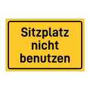 Sitzplatz nicht benutzen