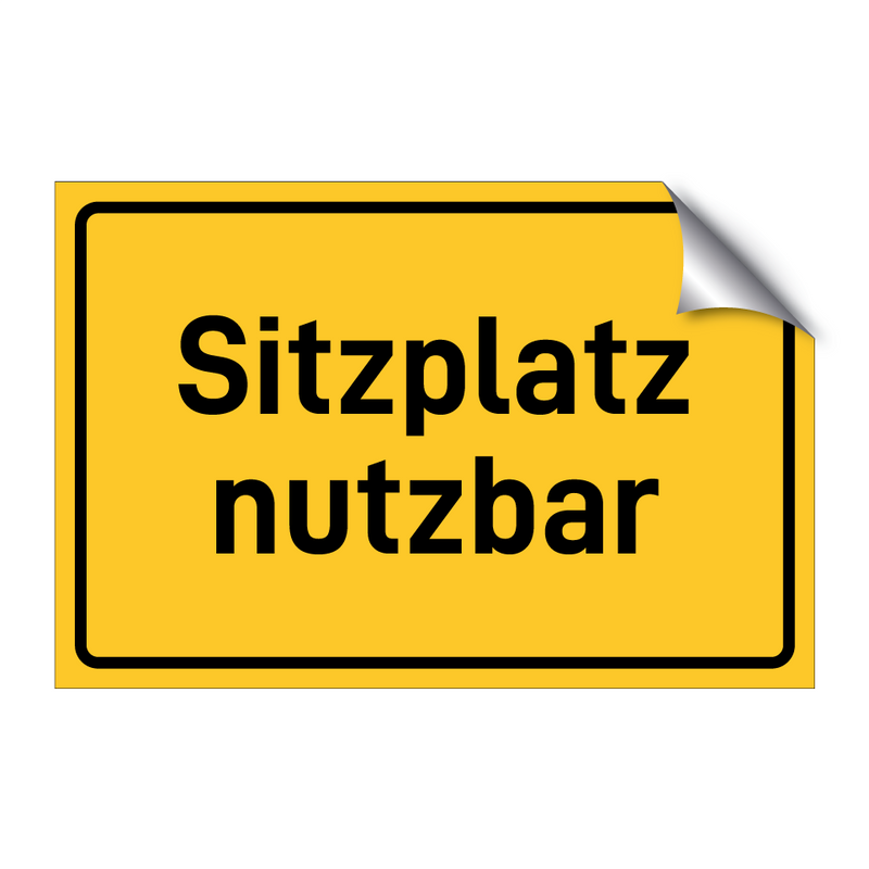 Sitzplatz nutzbar