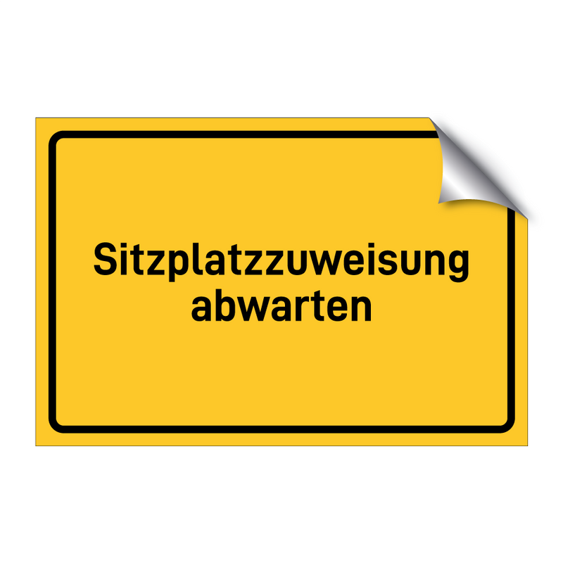 Sitzplatzzuweisung abwarten