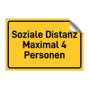 Soziale Distanz Maximal 4 Personen