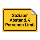 Sozialer Abstand, 4 Personen Limit