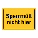 Sperrmüll nicht hier