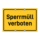Sperrmüll verboten