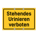 Stehendes Urinieren verboten