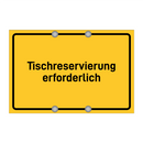Tischreservierung erforderlich