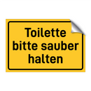 Toilette bitte sauber halten