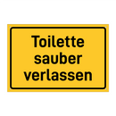Toilette sauber verlassen