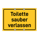 Toilette sauber verlassen