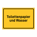 Toilettenpapier und Wasser