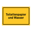 Toilettenpapier und Wasser