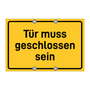 Tür muss geschlossen sein
