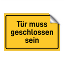 Tür muss geschlossen sein