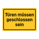 Türen müssen geschlossen sein