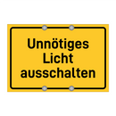 Unnötiges Licht ausschalten