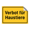 Verbot für Haustiere