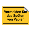 Vermeiden Sie das Spülen von Papier
