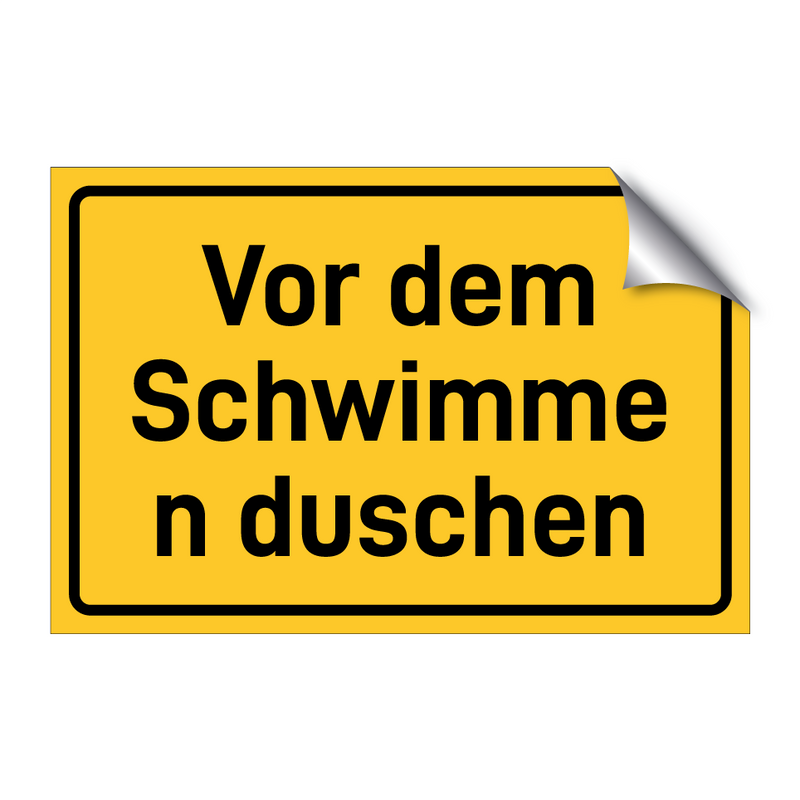 Vor dem Schwimmen duschen