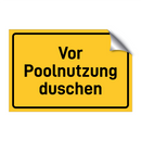 Vor Poolnutzung duschen
