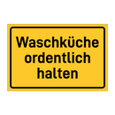 Waschküche ordentlich halten