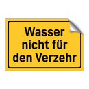 Wasser nicht für den Verzehr