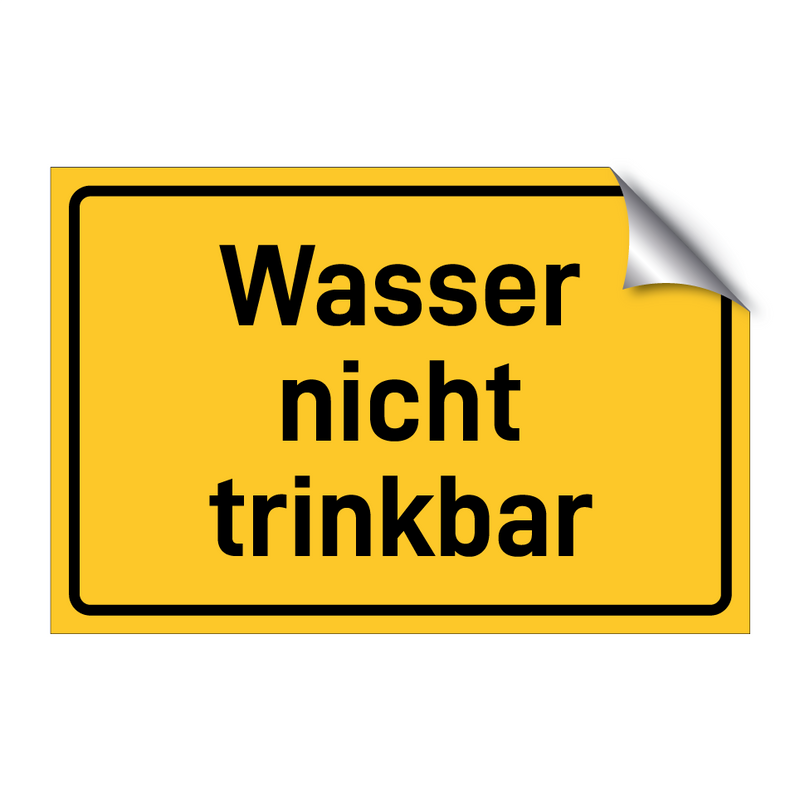 Wasser nicht trinkbar
