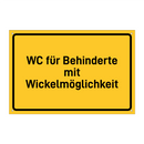 WC für Behinderte mit Wickelmöglichkeit