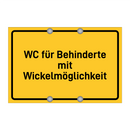 WC für Behinderte mit Wickelmöglichkeit