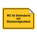 WC für Behinderte mit Wickelmöglichkeit