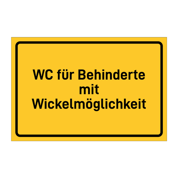 WC für Behinderte mit Wickelmöglichkeit