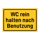 WC rein halten nach Benutzung