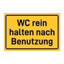 WC rein halten nach Benutzung