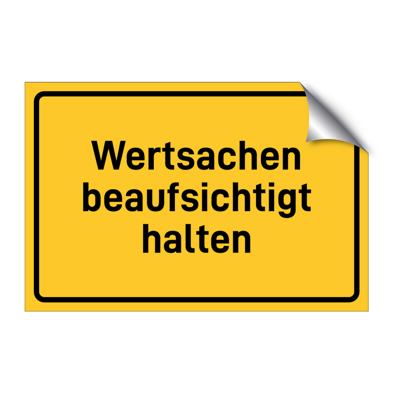 Wertsachen beaufsichtigt halten