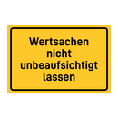 Wertsachen nicht unbeaufsichtigt lassen