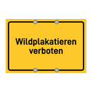 Wildplakatieren verboten