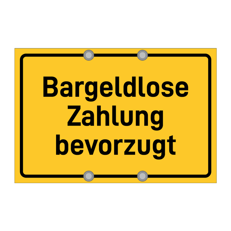 Bargeldlose Zahlung bevorzugt & Bargeldlose Zahlung bevorzugt & Bargeldlose Zahlung bevorzugt