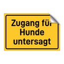 Zugang für Hunde untersagt