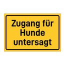 Zugang für Hunde untersagt