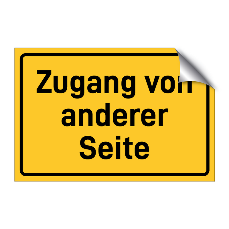 Zugang von anderer Seite