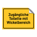 Zugängliche Toilette mit Wickelbereich