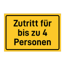 Zutritt für bis zu 4 Personen