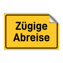 Zügige Abreise