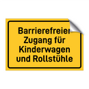 Barrierefreier Zugang für Kinderwagen und Rollstühle