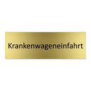Krankenwageneinfahrt