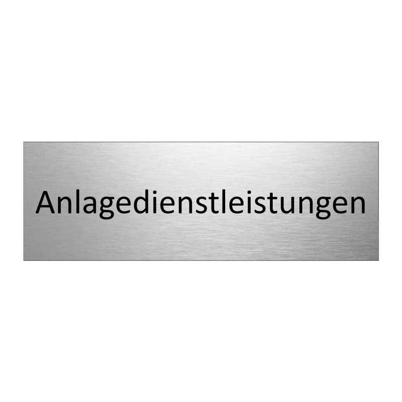Anlagedienstleistungen