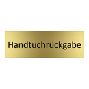 Handtuchrückgabe