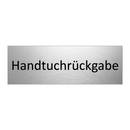 Handtuchrückgabe