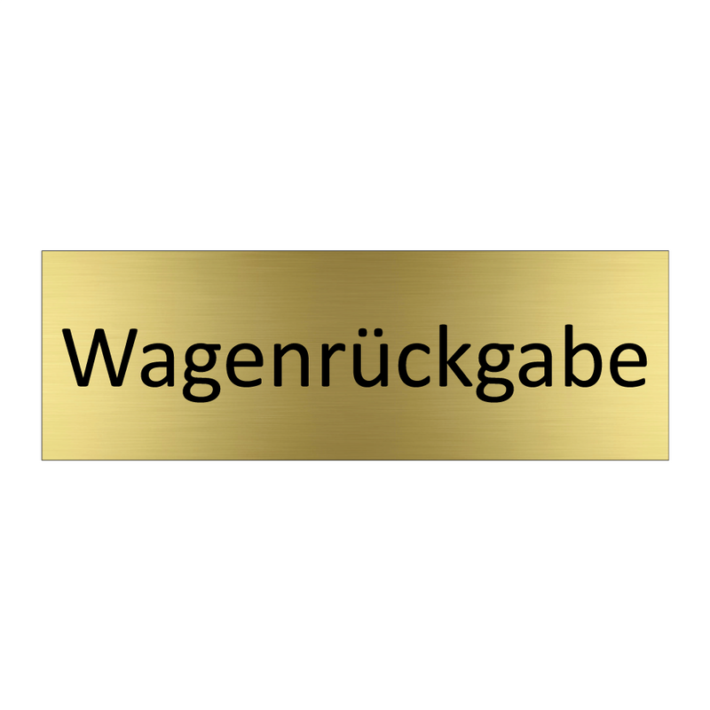 Wagenrückgabe