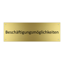 Beschäftigungsmöglichkeiten