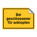 Bei geschlossener Tür anklopfen